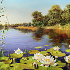 Water Lilies on the Lake  by Serhiy Kapran