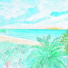 Watercolor Beach by Angela Brunson