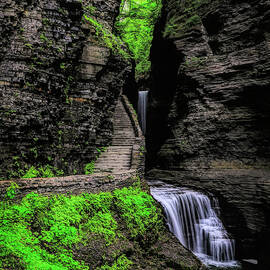 Watkins Glen Vertical Waterfalls by Dan Sproul