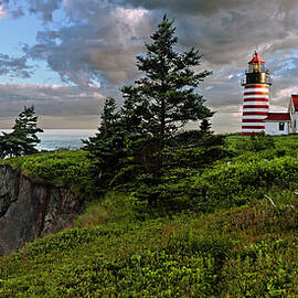 West Quoddy Head Lighthouse Panorama by Marty Saccone