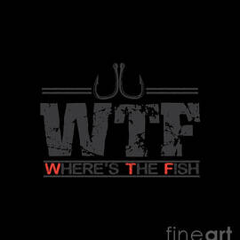Where's The FIsh - Funny Fisherman Lake Life Fishing Gift by Jan Deelmann