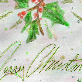 White And Green X'mas Card by CR Greaves