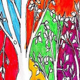 White Tree Abstract Utlity Box Art by Genevieve Esson