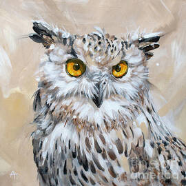 Who? - Eurasian Eagle Owl by Annie Troe