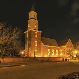 Williamsburg Bruton Parish Church at Christmas by Norma Brandsberg