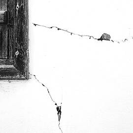 Window on white wall abstract details  by Michalakis Ppalis