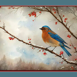 Winter Bluebird Eastern Virginia by Marilyn DeBlock