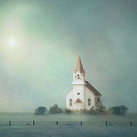 Winter Church on the Prairie by Patti Deters