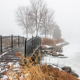 Winter Fog Bridge Island Bridge by Patti Deters