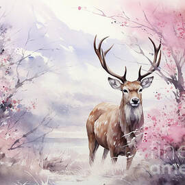 Winter Stag by Laura's Creations