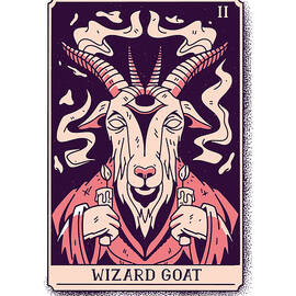 Wizard goat tarot card by ME