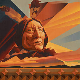 Wolf Robe Portrait by Garth Glazier