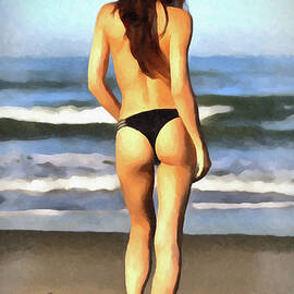 Woman Standing on Beach - DWP2655289 by Dean Wittle