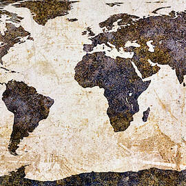 World Map Abstract by Bob Orsillo