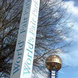 World's Fair Sun Sphere and Monument by Linda Buckman