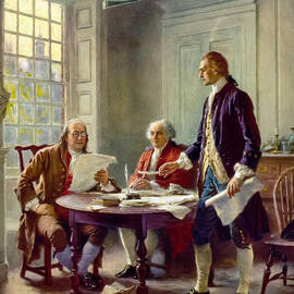 Writing the Declaration of Independence by Mango Art