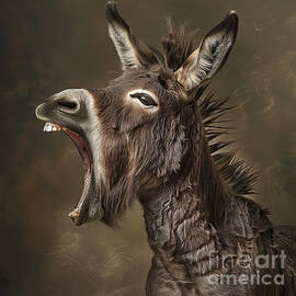 Yawning Donkey by Elisabeth Lucas