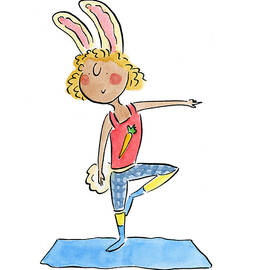 Yoga Bunny by Rosie Brooks