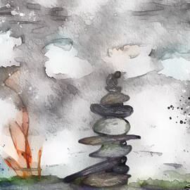 Zen Rock Stack  by Elaine Sonne