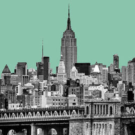 The Empire State Building Pantone Jade by John Farnan