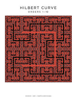 Martin Krzywinski - Hilbert Curves of Order 1 to 10 Martin Krzywinski - Hilbert Curves of Order 1 to 10