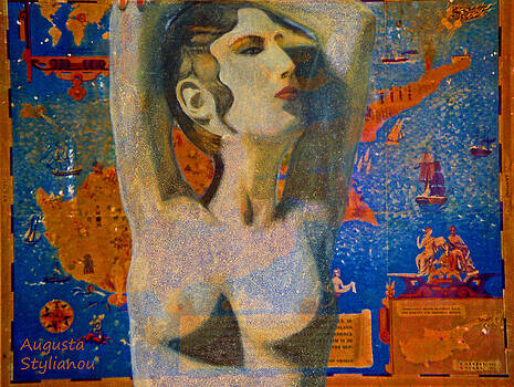Augusta Stylianou - Ancient Cyprus Map and Aphrodite Augusta Stylianou - Ancient Cyprus Map and Aphrodite