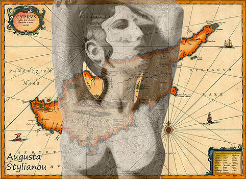 Augusta Stylianou - Ancient Cyprus Map and Aphrodite Augusta Stylianou - Ancient Cyprus Map and Aphrodite