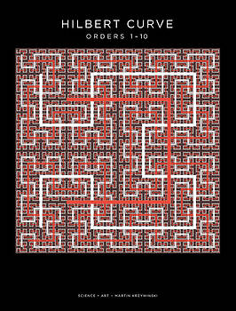Martin Krzywinski - Hilbert Curves of Order 1 to 10 Martin Krzywinski - Hilbert Curves of Order 1 to 10