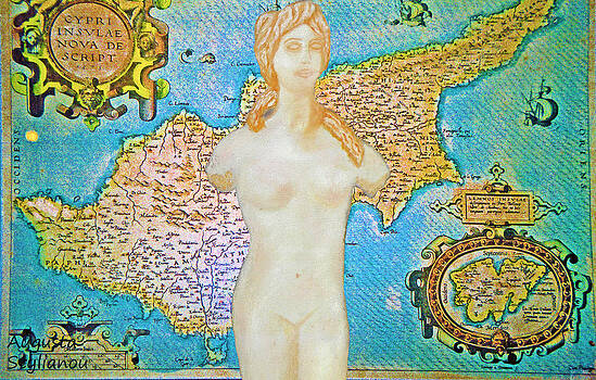Augusta Stylianou - Ancient Cyprus Map and Aphrodite Augusta Stylianou - Ancient Cyprus Map and Aphrodite