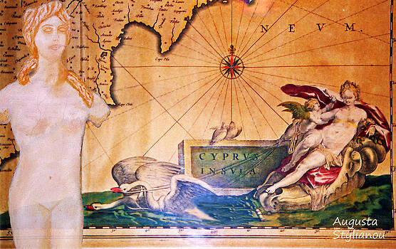 Augusta Stylianou - Ancient Cyprus Map and Aphrodite Augusta Stylianou - Ancient Cyprus Map and Aphrodite