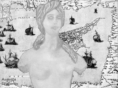 Augusta Stylianou - Ancient Cyprus Map and Aphrodite Augusta Stylianou - Ancient Cyprus Map and Aphrodite