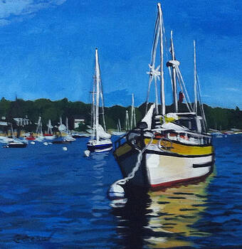 Jane Croteau - Big Yellow on the Mooring Jane Croteau - Big Yellow on the Mooring