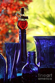 Ellen Cotton - Blue Bottles in Autumn Ellen Cotton - Blue Bottles in Autumn