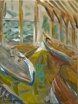 Edward Ching - Boats Inside Gannon and Benjamin Edward Ching - Boats Inside Gannon and Benjamin