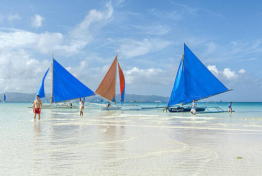 Paul W Sharpe Aka Wizard of Wonders - Boracay Beach Sailboats Paul W Sharpe Aka Wizard of Wonders - Boracay Beach Sailboats