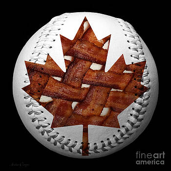 Andee Design - Canadian Bacon Lovers Baseball Square Andee Design - Canadian Bacon Lovers Baseball Square
