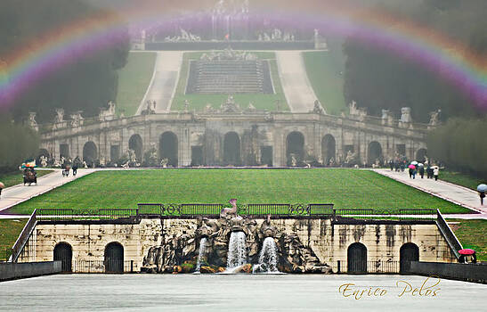 Enrico Pelos - Caserta royal palace garden and fountains under the rain Enrico Pelos - Caserta royal palace garden and fountains under the rain