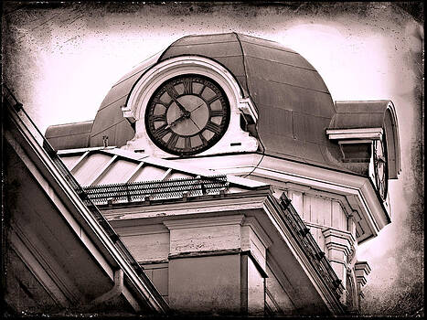 Laura Carter - Clock Tower Architectural Photograph Black and White Laura Carter - Clock Tower Architectural Photograph Black and White