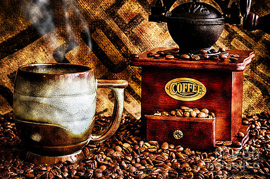 Danny Hooks - Coffee Beans and Grinder Closeup Danny Hooks - Coffee Beans and Grinder Closeup