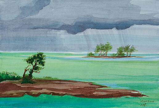 Michelle Constantine - Cold Front in Islamorada Watercolor Painting Michelle Constantine - Cold Front in Islamorada Watercolor Painting