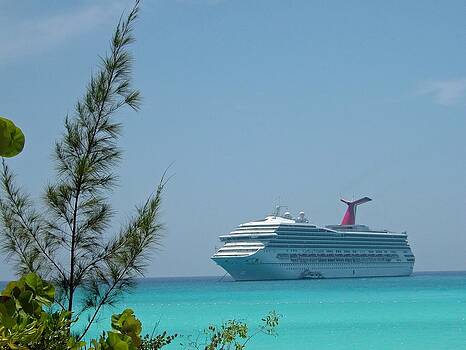 Gary Wonning - Cruise ship at Half Moon Caye Gary Wonning - Cruise ship at Half Moon Caye