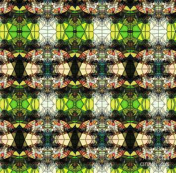 Clayton Bruster - Face In The Stained Glass Tiled Clayton Bruster - Face In The Stained Glass Tiled