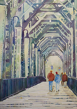 Jenny Armitage - Foggy Morning on the Railway Bridge Two Jenny Armitage - Foggy Morning on the Railway Bridge Two