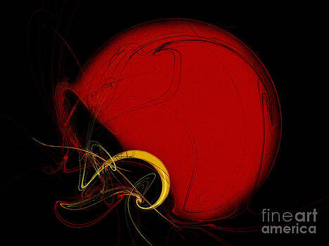 Andee Design - Football Helmet Red Fractal Art 2 Andee Design - Football Helmet Red Fractal Art 2