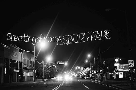 Terry DeLuco - Greetings from Asbury Park New Jersey Black and White Terry DeLuco - Greetings from Asbury Park New Jersey Black and White