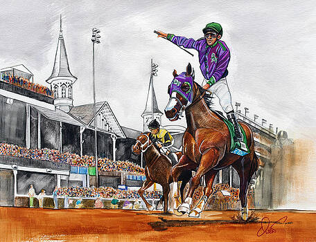 kentucky derby olsen dave chrome california winner paintings poetry song painting