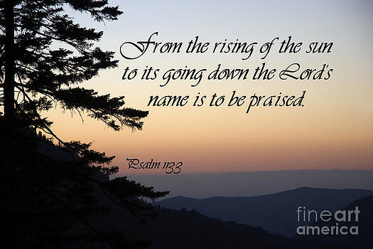Jill Lang - Mountain Sunset with Psalm Scripture Jill Lang - Mountain Sunset with Psalm Scripture