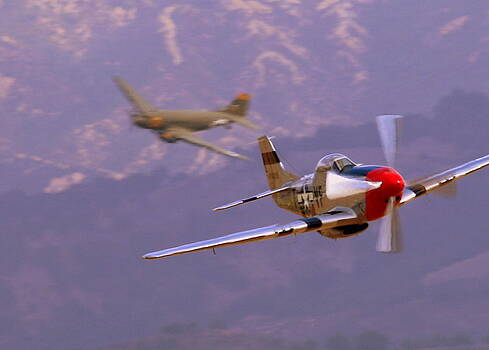 John King - C47 Skytrain with her P51 Mustang Escort John King - C47 Skytrain with her P51 Mustang Escort