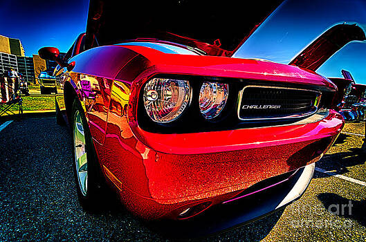 Danny Hooks - Red Dodge Challenger Vintage Muscle Car Danny Hooks - Red Dodge Challenger Vintage Muscle Car
