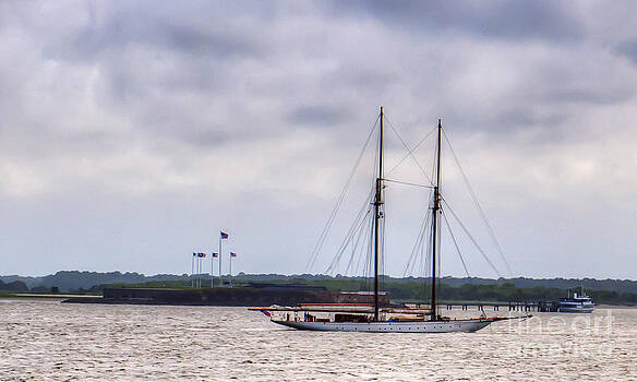 Dale Powell - Schooner Sailing Past Fort Sumter Dale Powell - Schooner Sailing Past Fort Sumter